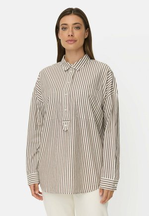 camel active BAUMWOLLBLUSE MIT KNOPFLEISTE - Bluse - brown