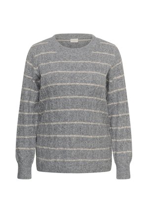 Kaffe Curve, KCSIGNA - Maglione - grey melange beige print