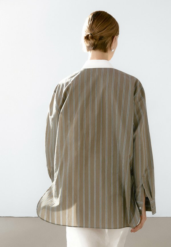 STRIPED - Button-down blouse - BEIGE3