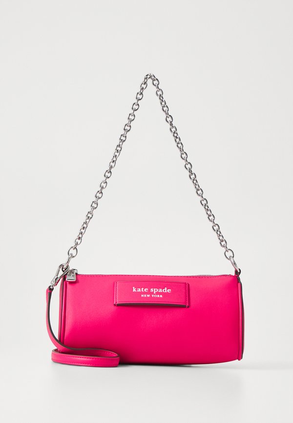 LABEL SMOOTH POCHETTE - Handbag - rosehip3