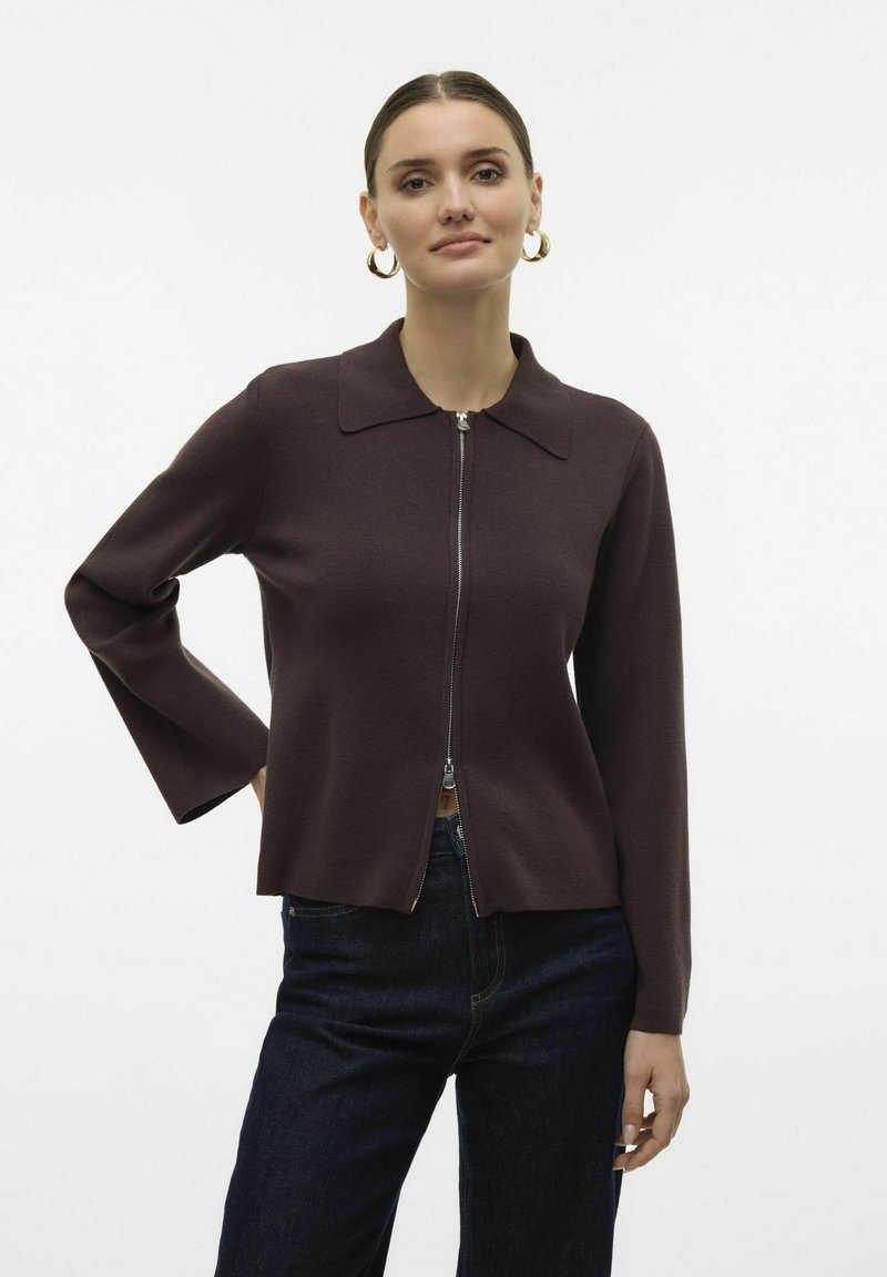 Vero Moda VMHANNA - Vest - chocolate torte