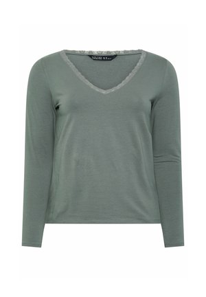 Yours Clothing, PLUS SIZE LONG SLEEVE TOPS - Long sleeved top - grey