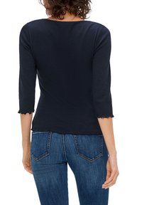 s.Oliver 3/4-ÄRMEL MIT ROLLSAUM - Langarmshirt - navy
