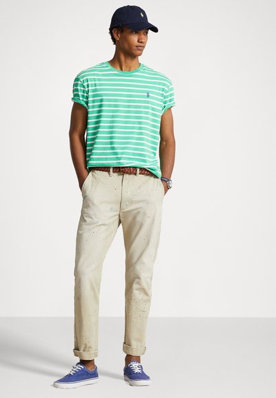 Polo Ralph Lauren CLASSIC FIT STRIPED JERSEY T-SHIRT - Print T-shirt - classic kelly/white