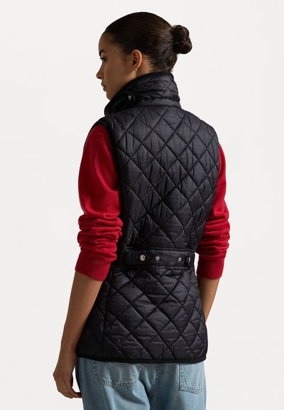 Polo Ralph Lauren CORDUROY TRIM QUILTED VEST - Vest - black