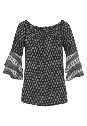 LASCANA CARMEN - Blusa - schwarz weiß