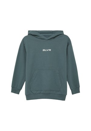 MIT KANGURU-TASCHE UND LOGO - Kapuzenpullover - schiefergrau