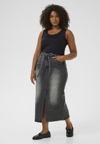 Kaffe Curve Denimová sukňa - medium grey denim