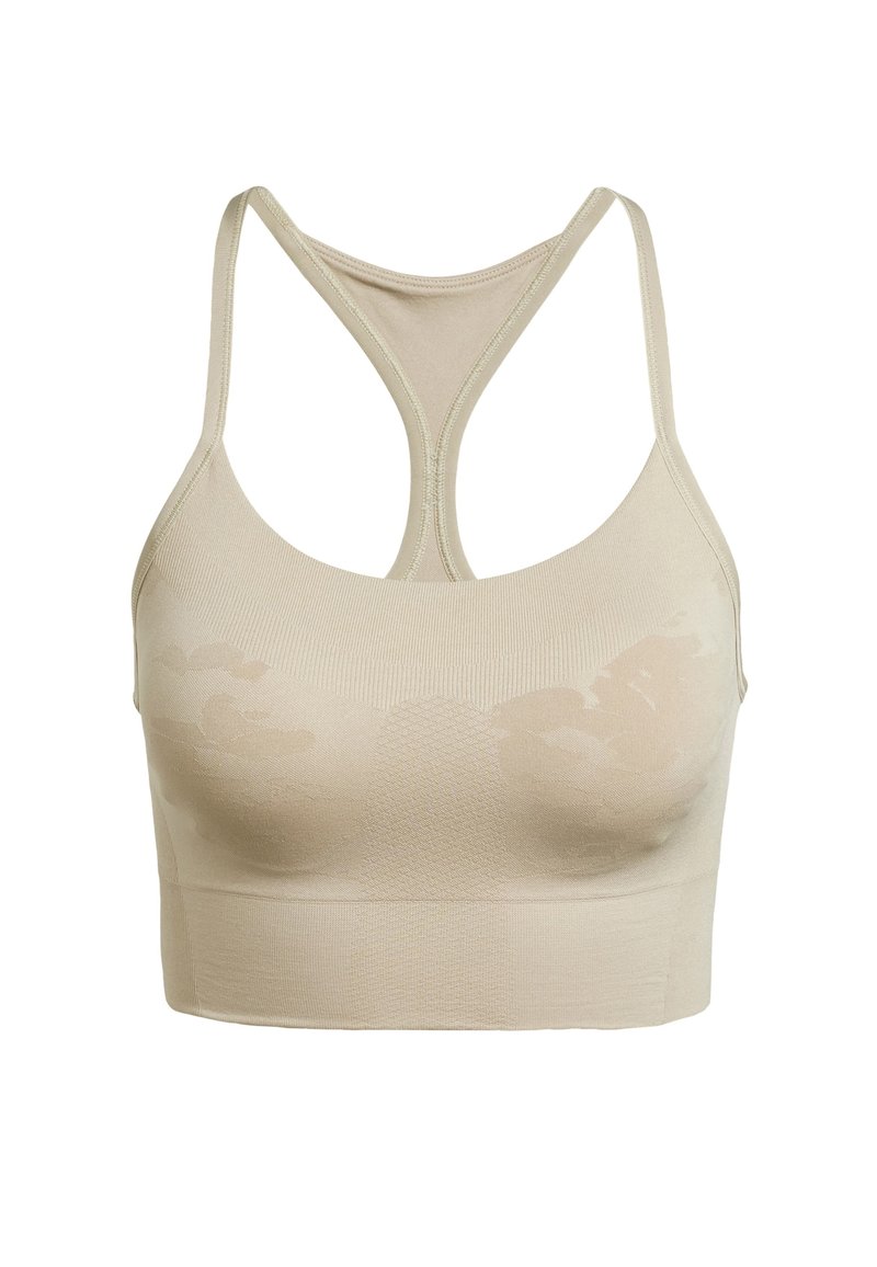 adidas by stella mccartney Sport-bh met medium support zandkleur adidas by stella mccartney Sport-bh met medium support zandkleur