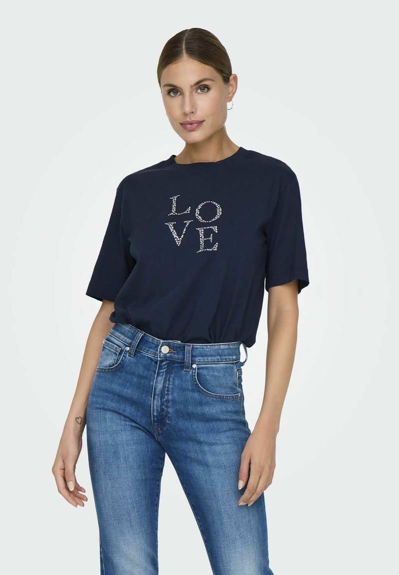 JDY PENNY  - T-shirt print - black iris