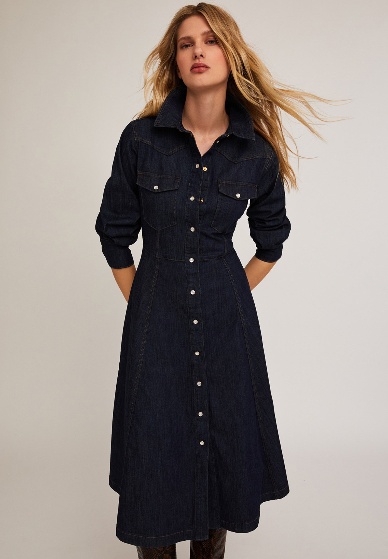 Motivi Vestito di jeans blu/blu denim