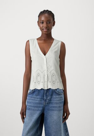 EYELET VEST - Vest - new off white
