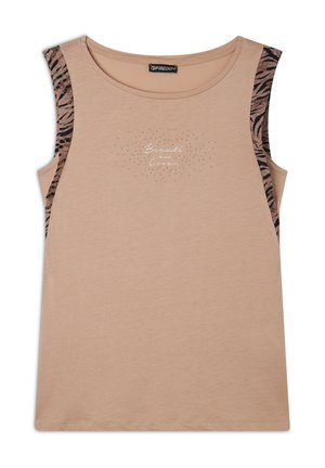 SENZA MANICHE CON DETTAGLI - Top - pink zebra animalier