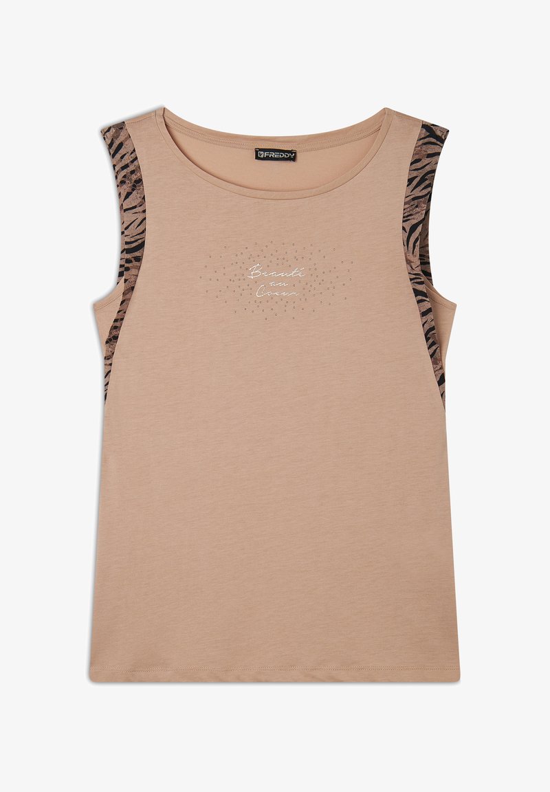 Freddy SENZA MANICHE CON DETTAGLI - Top - pink zebra animalier