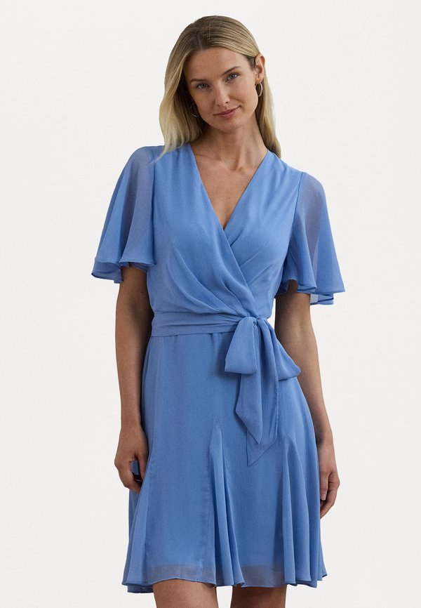 WANDELLA CRINKLE GEORGETTE SURPLICE DRESS - Day dress