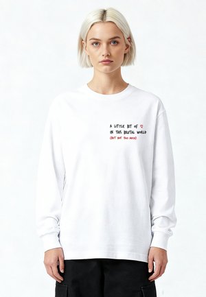 BRUTAL EMBROIDERY HEAVYWEIGHT TEE - Maglietta a manica lunga - white