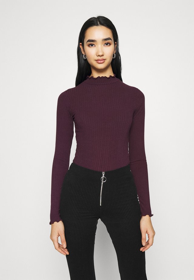 TURTLE NECK BODY - Longsleeve - dark burgundy