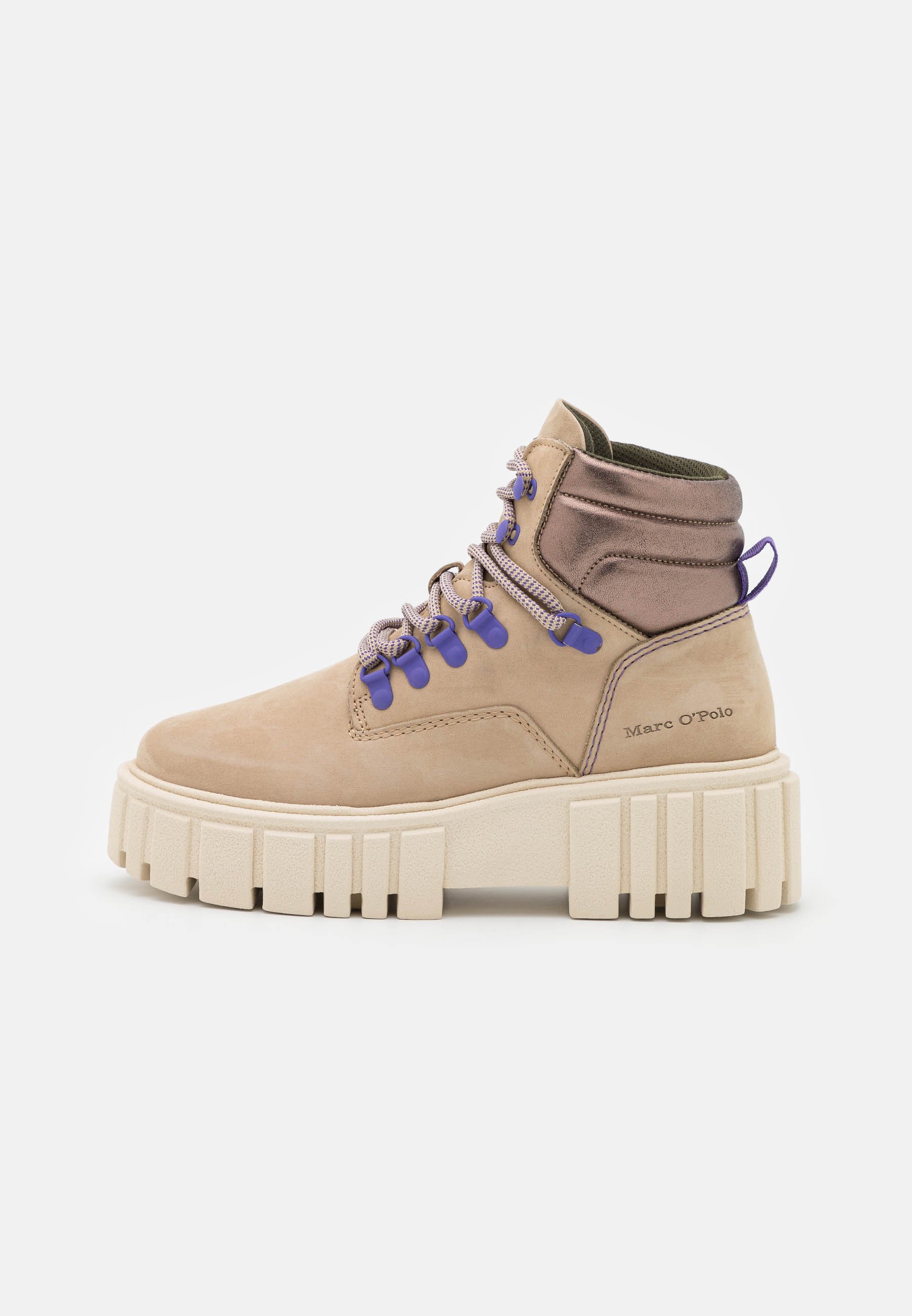 Marc O'Polo CHRISTEL - Veterboots - taupe/metallic/taupe - Zalando.nl