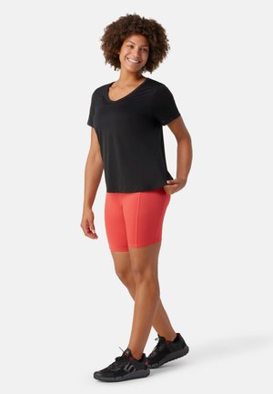 Smartwool ACTIVE ULTRALITE V-NECK SHORT SLEEVE - Sport T-Shirt - black