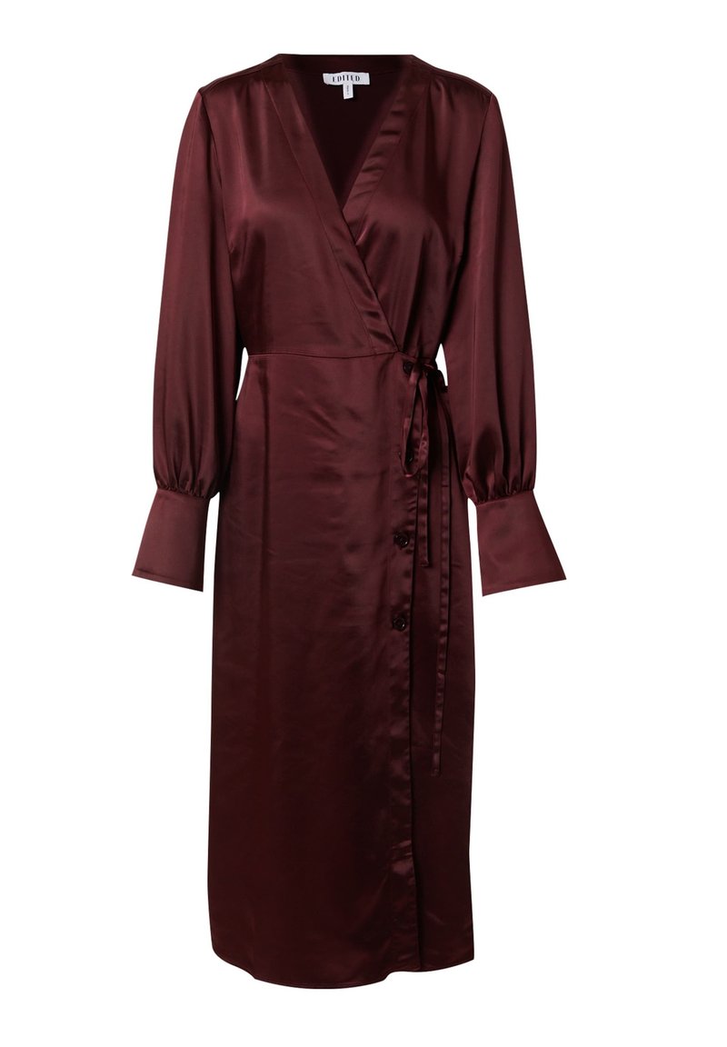 EDITED Jurk bordeauxrood