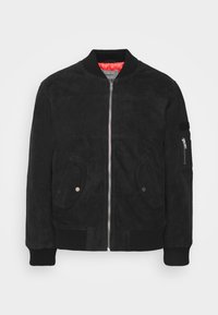COMBO - Casaco de couro - black