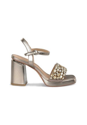 BLOQUE DE Y CIERRE CON HEBILLA - Platform sandals - bronce