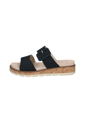 Pantolette flach - ocean suede