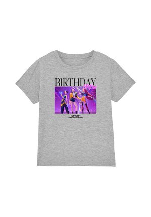 KPOP DEMON HUNTERS HUNTRIX BIRTHDAY CREW GROUP - T-Shirt print - mottled light grey