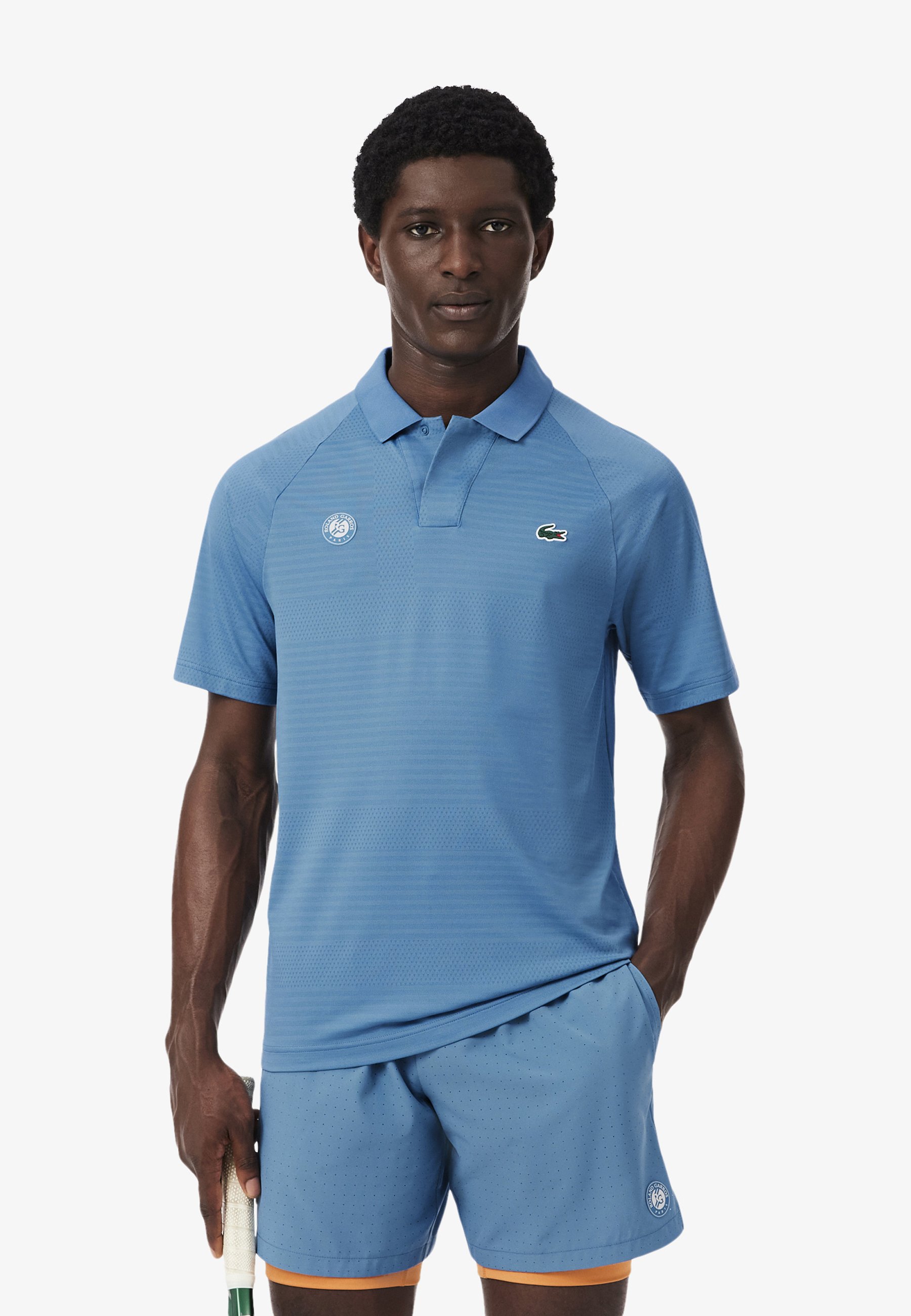 【新品】CLUBHAUSxLacoste Sport Polo Lacoste LACOSTE-POLO MC HOMME-DH0333-00 - Polo - bleu ciel jbk