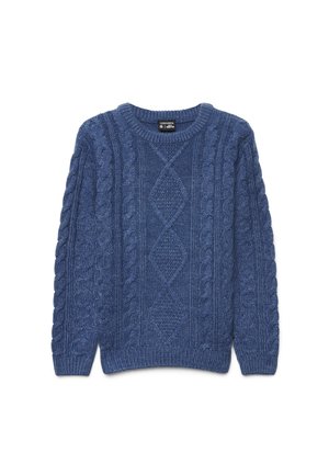 Terranova, MAGLIA EFFETTO TRECCE - Maglione - blu melange