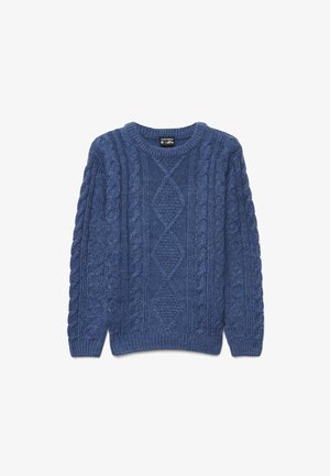 Terranova, MAGLIA EFFETTO TRECCE - Maglione - blu melange