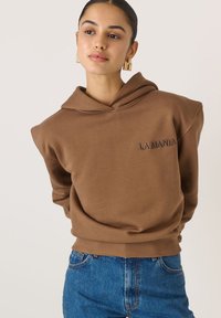 LA MANIA Mikina s kapucňou - brown