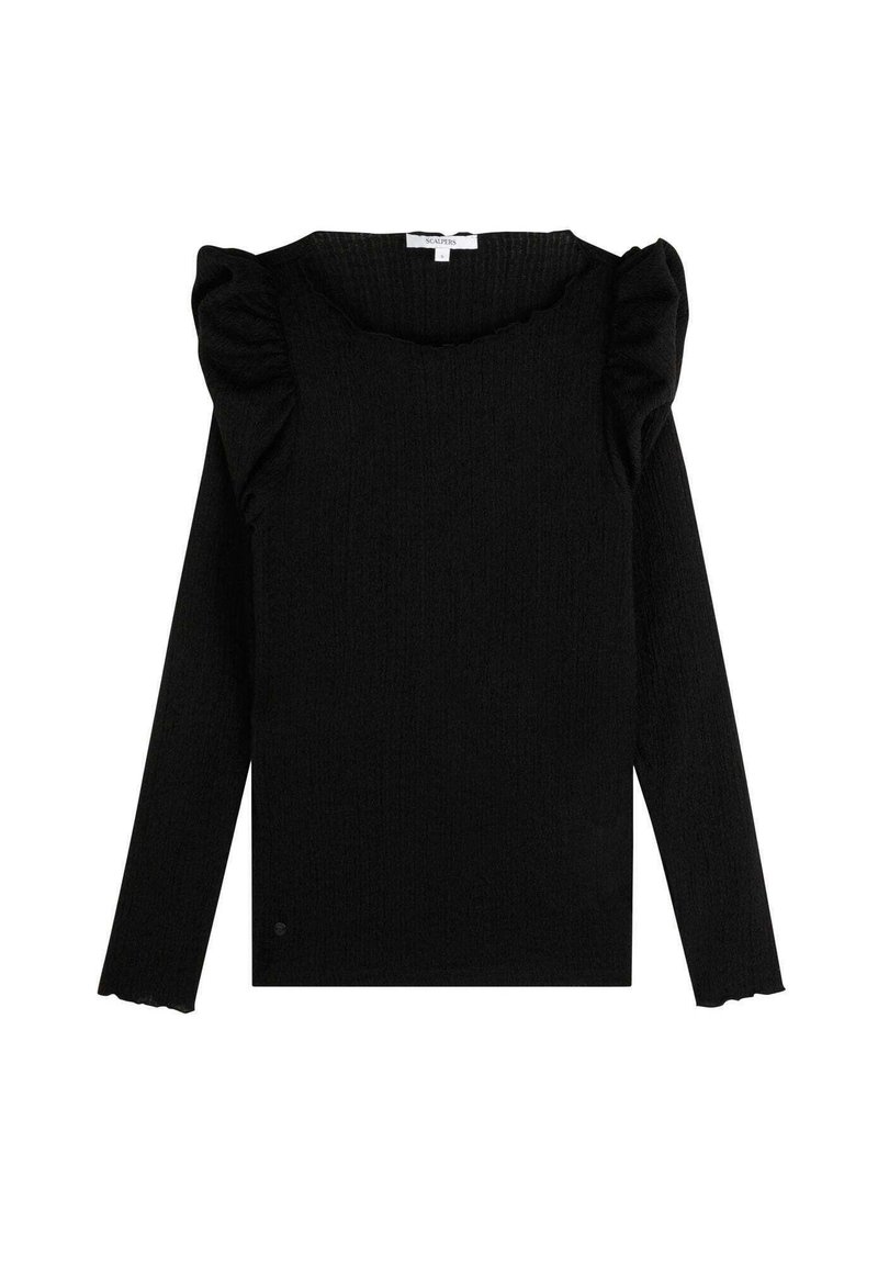 Scalpers WRINKLE PUFF LS  - Camiseta de manga larga - black