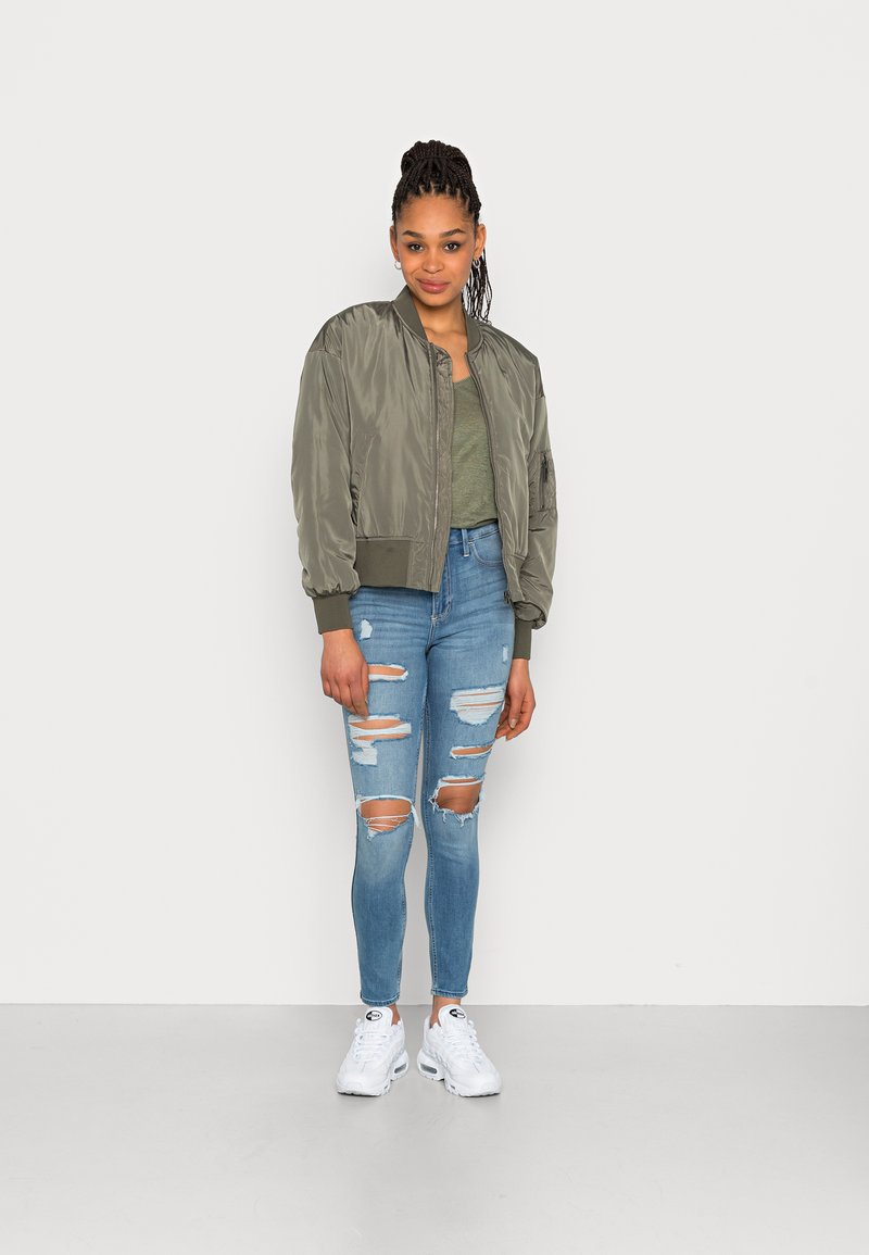 Damen Kleider | Hollister Co. Jeans Skinny Fit blue denim - HU65137 Damen Kleider | Hollister Co. Jeans Skinny Fit blue denim - HU65137