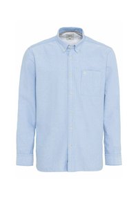 Overhemd van een linnenmix, lange mouwen, opstaande kraag, modern fit, terra | Ulla Popken