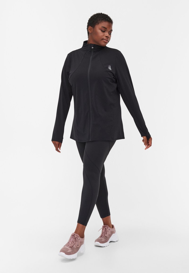 Damen Leichte Jacken | Active by Zizzi REFLECTIVE WITH POCKET Trainingsjacke black/schwarz - QV06061 Damen Leichte Jacken | Active by Zizzi REFLECTIVE WITH POCKET Trainingsjacke black/schwarz - QV06061