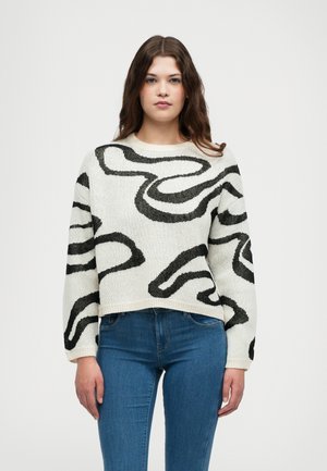 NMKOURTNEY LS O NECK SWIRL  FWD DD - Džemperis - birch