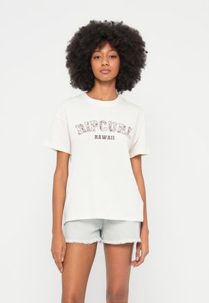 VARSITY RELAXED DESTO TEE - Μπλουζάκι με στάμπα - bone