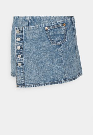 RE/DONE WRAP SKIRT - Jupe portefeuille - blue denim