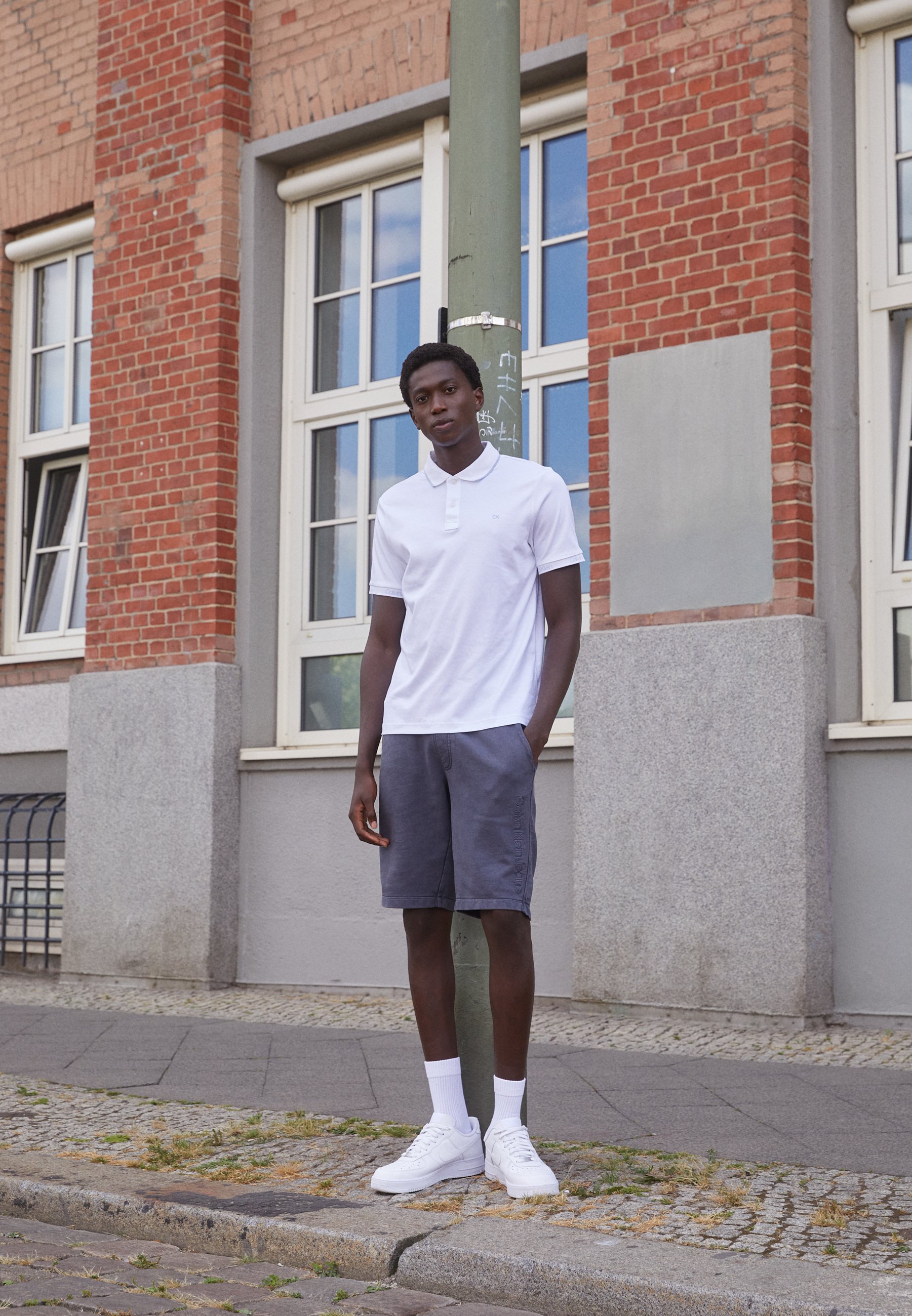 Calvin Klein LOGO CUFF - Polo shirt - bright white/white - Zalando.co.uk