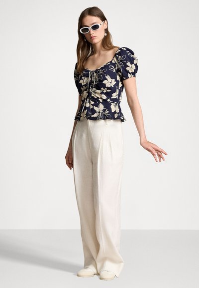 Polo Ralph Lauren FLORAL DRAWSTRING COTTON TOP - Camicetta - grand floral