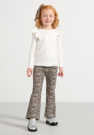 FLARE LEO - Tamprės – kelnės - light beige