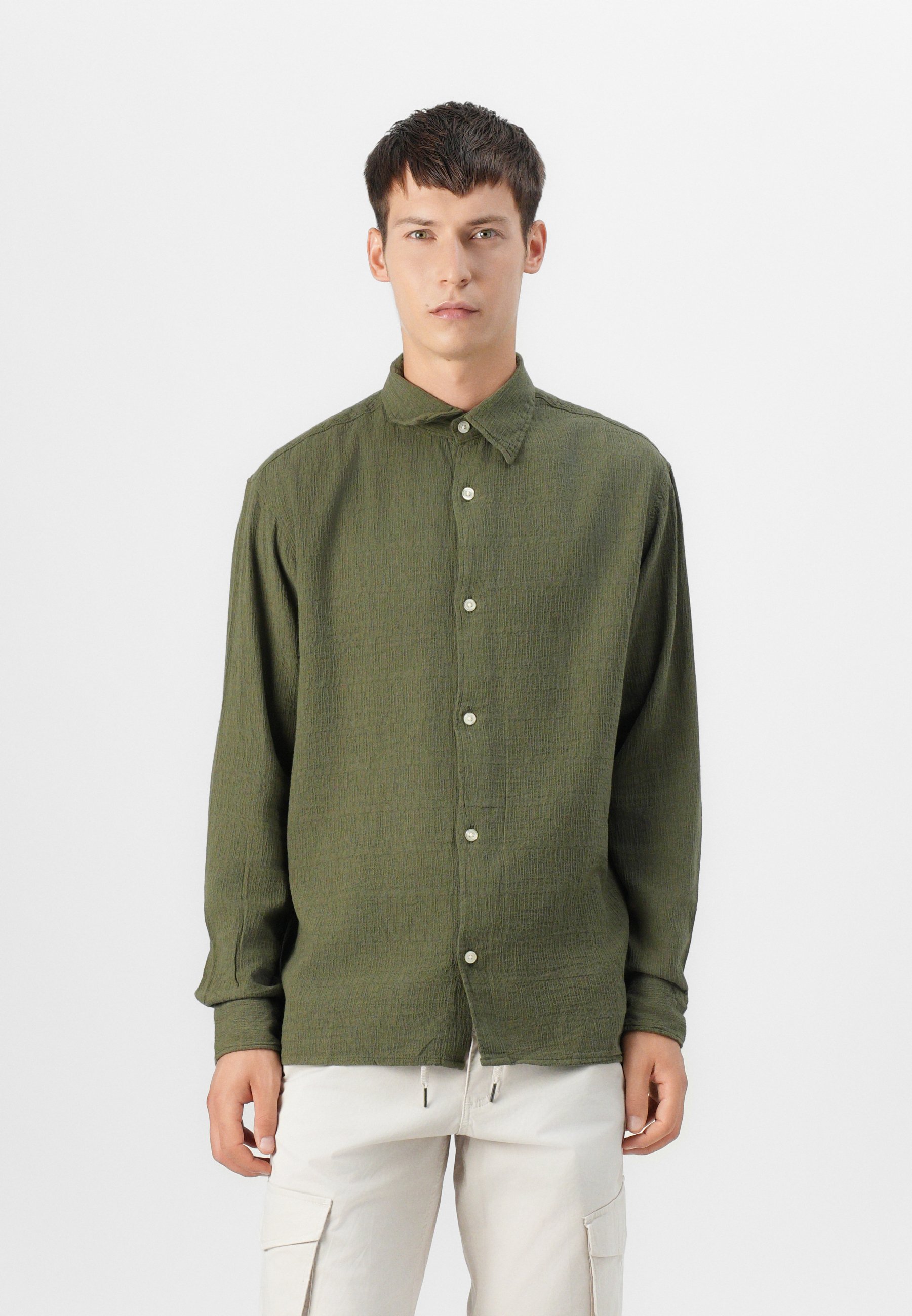 Jack Jones JJLEO SHIRT Hemd dusty olive/oliv-meliert