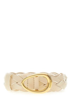 Gevlochten riem - creme
