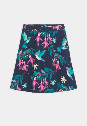 SKIRT HUMMINGBIRD TROPICAL - Áčková sukně - dark blue