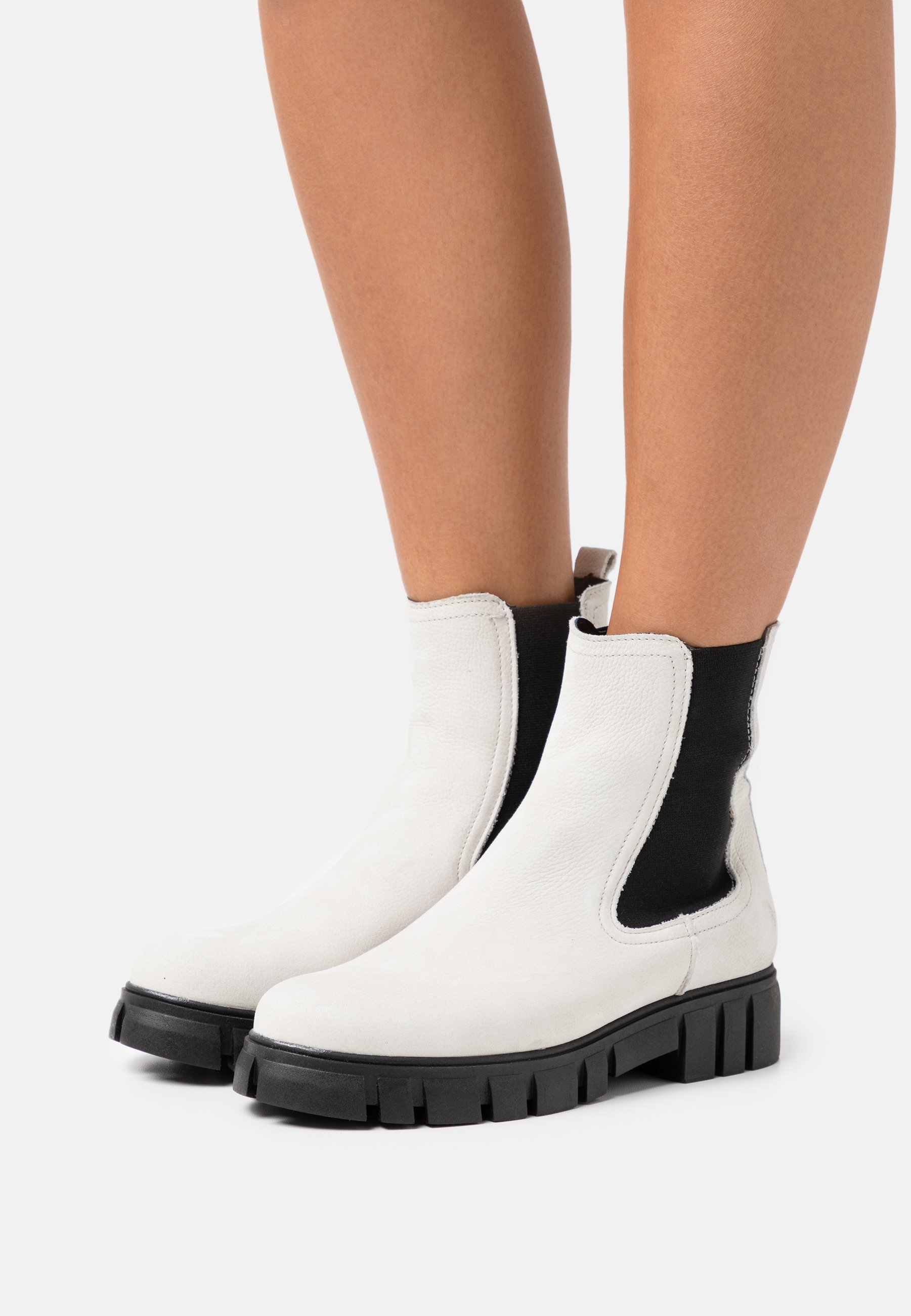 Felmini SAURA - Enkellaarsjes met plateauzool - pacifico/off  white/black/crème - Zalando.nl