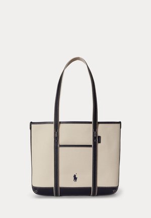 Polo Ralph Lauren COTTON CANVAS SMALL SHOPPER TOTE - Shopper - ecru/navy