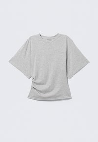 DRAPED - Lihtne T-särk - grey melange