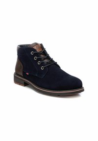 XTI Botines con cordones - navy