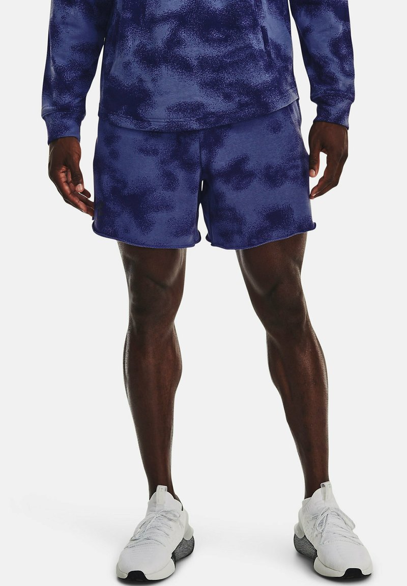 Under Armour UA RIVAL TERRY 6IN - Kurze Sporthose - sonar blue